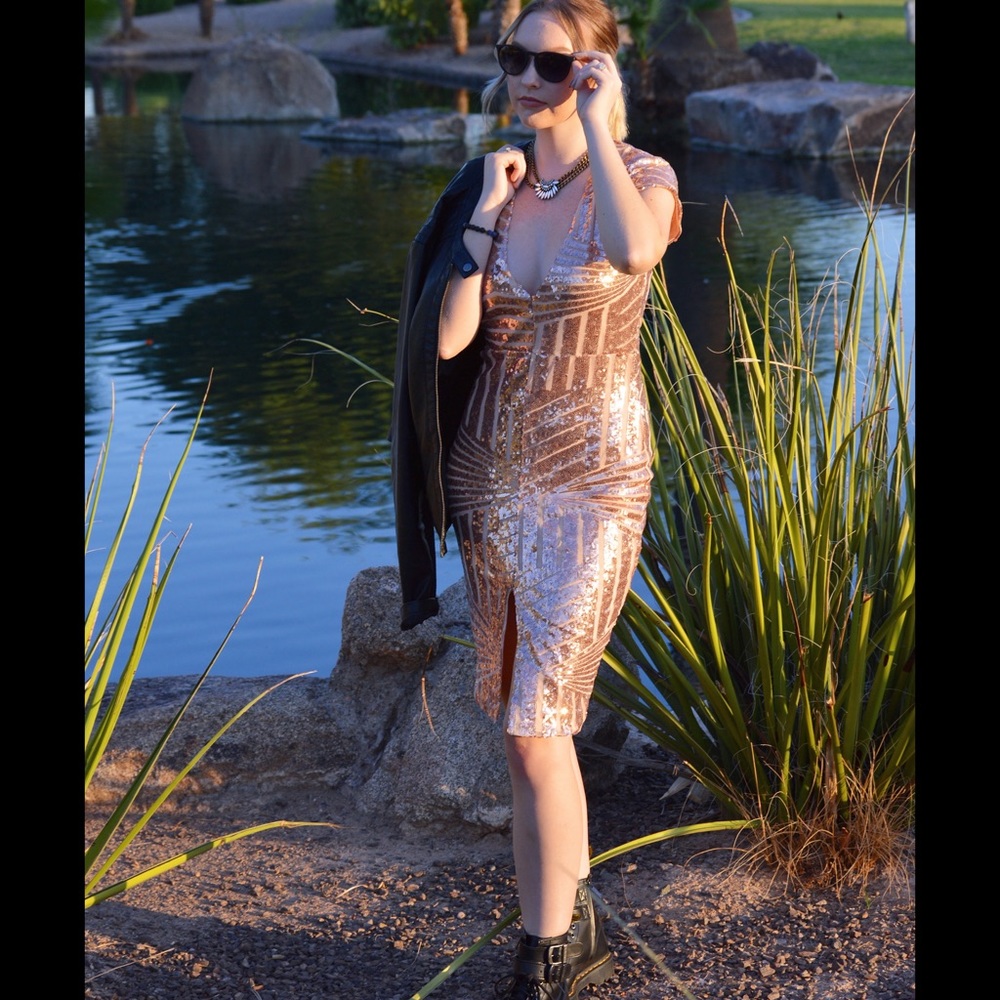 Skylee shimmer dress